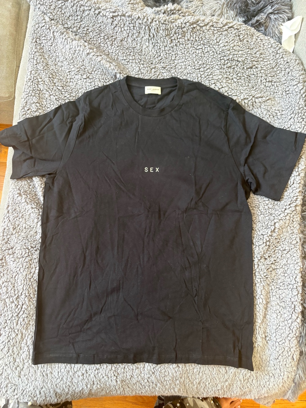 Limited edition Saint Laurent Rive Droite Madonna collab black tee- unisex Sz S